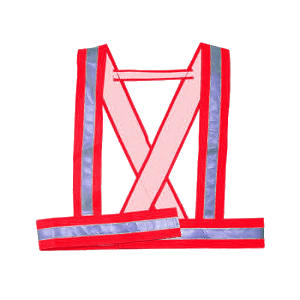 Arnês de grande visibilidade, de material combinado, cor vermelho. Arnês de grande visibilidade, de material combinado, cor vermelho.