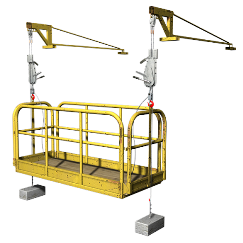 Plataforma suspensa de accionamento manual Plataforma suspensa de accionamento manual
